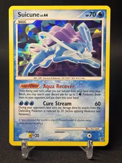 POKEMON TCG SUICUNE 19/132 D&P SECRET WONDERS CRACKED ICE HOLO - LP - Image 1