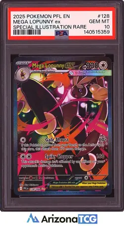 Pokemon 2025 Mega Lopunny ex 128/094 SIR Phantasmal Flames GEM MINT PSA 10 - Image 1