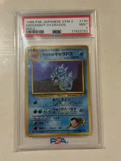PSA 9 Mint - 1999 P.M. Japanese Gym 2 Giovanni's Gyarados Holo 130 Pokemon - Image 1