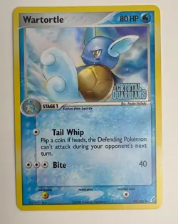 2006 POKEMON EX CRYSTAL GUARDIANS WARTORTLE 43/100 STAMPED REVERSE HOLO LP-M - Image 3
