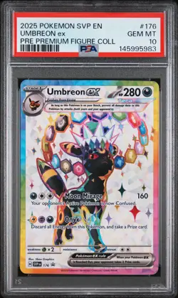 2025 POKEMON SVP EN-SV BLACK STAR PROMO #176 UMBREON EX PSA 10 - Image 1