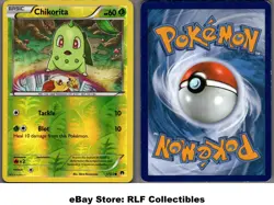 2016 Pokemon, XY BREAKpoint, #1/122 Chikorita, Reverse Holo Common - Image 1
