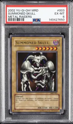 2002 YU-GI-OH! MRD-METAL RAIDERS #003 SUMMONED SKULL PSA 6 - Image 1