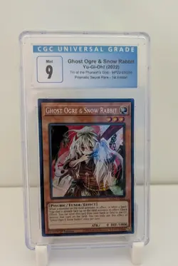 YuGiOh Ghost Ogre & Snow Rabbit MP22-EN225 Prismatic Secret Rare 1st Ed CGC 9 - Image 1