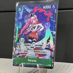 One Piece The Azure Sea's Seven Perona OP14-033 SR Alternate Art Foil NM - Image 2