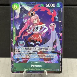 One Piece The Azure Sea's Seven Perona OP14-033 SR Alternate Art Foil NM - Image 4