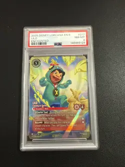 2025 DISNEY LORCANA REIGN OF JAFAR ENCHANTED LILO CAUSING AN UPROAR PSA 8 - Image 1