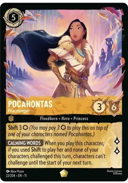 Pocahontas - Peacekeeper 22/204 Winterspell Non-Foil Disney Lorcana - Image 1
