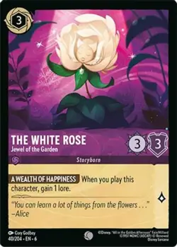 4x The White Rose - Jewel of the Garden - 40/204 - Common NM-Mint Disney Lorcana - Image 1