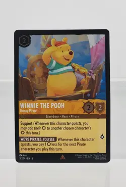 Disney Lorcana Winnie The Pooh - Hunny Pirate 3/204 Cold Foil Azurite Sea Rare - Image 1