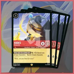 Disney Lorcana TCG: HADES - STRONG ARM x4 Legendary Azurite Sea - Image 1