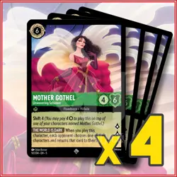 Disney Lorcana: 2024 Mother Gothel Unwavering Schemer 92/204 x4 | Super Rare - Image 1