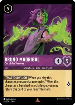 Bruno Madrigal Out of the Shadows 38/204 Rare Ursula's Return Disney Lorcana - Image 1