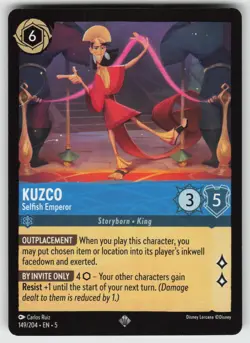 Kuzco - Selfish Emperor Super Rare Shimmering Skies 149/204 Disney Lorcana - Image 1