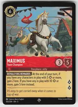 Maximus - Team Champion Super Rare Shimmering Skies 105/204 Disney Lorcana - Image 1
