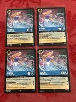 4x Disney Lorcana Fabled - Aurora - Dreaming Guardian - 153/204 Super Rare x4 - Image 1