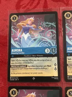 4x Disney Lorcana Fabled - Aurora - Dreaming Guardian - 153/204 Super Rare x4 - Image 3