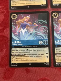 4x Disney Lorcana Fabled - Aurora - Dreaming Guardian - 153/204 Super Rare x4 - Image 4