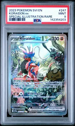 2023 POKEMON SVI EN-SCARLET & VIOLET SPECIAL ILLUSTRATION RARE KORAIDON EX PSA 9 - Image 1