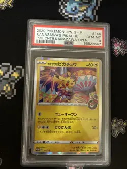 Pokemon PSA 10 GEM MINT 2020 Kanazawa's Pikachu Japanese Center Card 144/S-P - Image 1