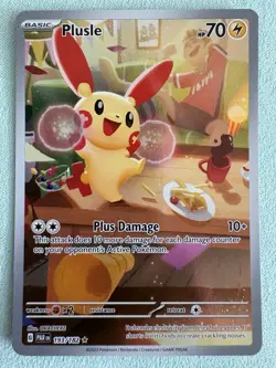 Pokemon Plusle Paradox Rift TCG Holo Card 193/182 Illustration Rare, Near Mint - Image 1