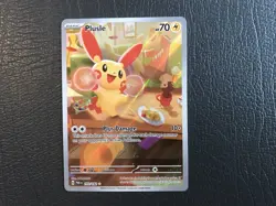 Pokemon Plusle Paradox Rift TCG Holo Card 193/182 Illustration Rare MINT - Image 1