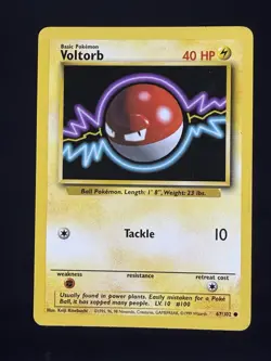 Pokemon TCG Voltorb Base Set, Unlimited Common Card 67/102 LP/MP - Image 1