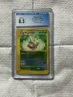 Pokemon TCG Meganium Expedition Base Set Reverse Holo Holo Card 18/165 CGC 8.5 - Image 2