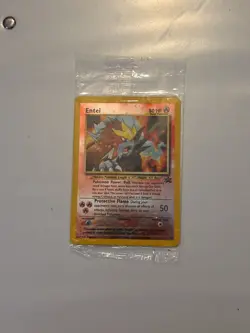 Pokemon Neo Entei Black Star Promo Card #34 Movie Promo Unsealed - Image 1
