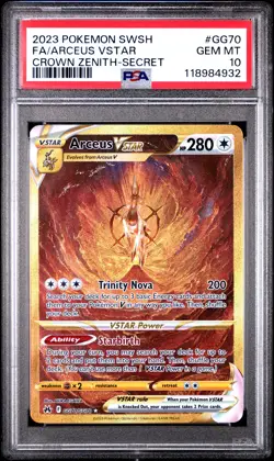 2023 POKEMON SWORD & SHIELD CROWN ZENITH SECRET FULL ART/ARCEUS VSTAR PSA 10 - Image 1