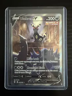 Pokemon Umbreon V Single Strike Holo Card 189/203 English Basic 2021 - Image 1