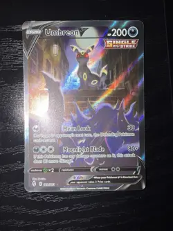 Pokemon Umbreon V Single Strike Holo Card 189/203 English Basic 2021 - Image 2