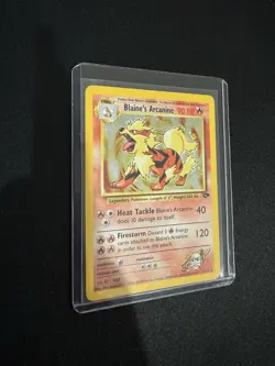 Blaine’s Arcanine 1/132 Holo Rare Gym Challenge WOTC Vintage Pokemon Card LP - Image 2