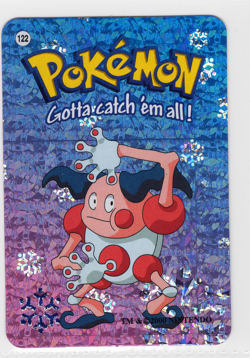 Mr. Mime #122 - Vintage Pokemon Vending Prism Holo Sticker Card 2000 Nintendo - Image 1
