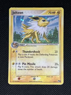 Pokemon Jolteon Rare Holo 003/017 POP Series 3 70 HP 2006 English Card - Image 1