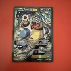 Pokemon TCG Card - Blastoise EX XY122 Black Star Promo Full Art XY Holo Rare - Image 1