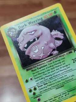 Dark Weezing Rocket Set Holo Rare Pokemon Card 14/82 WOTC MP - Image 3
