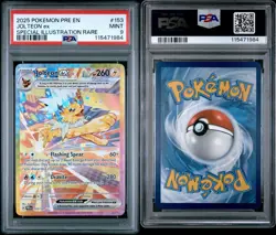 2025 POKEMON PRISMATIC EVOLUTIONS SPECIAL ILLUSTRATION RARE JOLTEON EX PSA 9 - Image 3