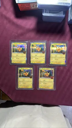 5 Pikachu 018/091 Trick or Trade 2024 Cosmos Holo Pokemon Cards - Image 1