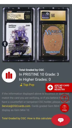 MTG First CGC Pristine 10 Cecil Harvey Foil R 18 Final Fantasy: Through the Ages - Image 3