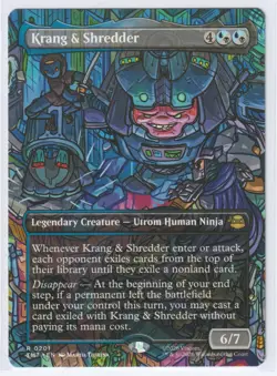 KRANG & SHREDDER (BORDERLESS) 0201 TMNT Magic: The Gathering Non-Foil NM - Image 1