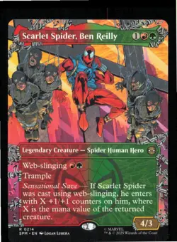 Scarlet Spider, Ben Reilly Borderless 214 Marvel's Spider-Man MTG NM - Image 1