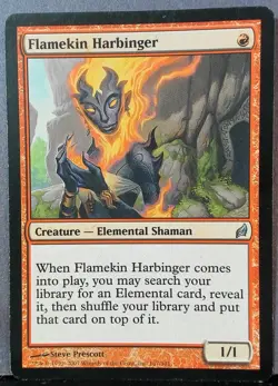 Flamekin Harbinger 167/301 Lorwyn Regular NM8/LP7 sleeving wear - Image 1