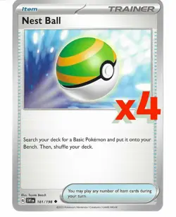 4x Nest Ball 181/198- Scarlet & Violet Base Set- Pokemon TCG - Playset - Image 1