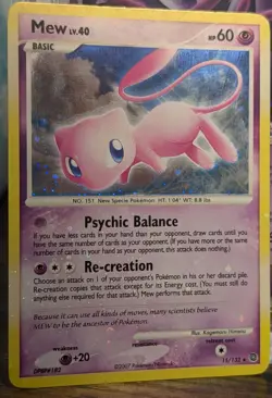 Pokemon Card Secret Wonders Mew 15/132 Holo Rare Holo Bleed Error - Image 3