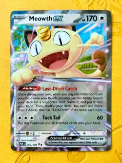Meowth ex 062/088 Me03: Perfect Order Pokemon TCG NM - Image 1