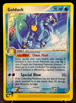 Golduck 17/100 NM Non Holo Rare Cool E Reader Boarder Sandstorm Pokemon Card! - Image 1