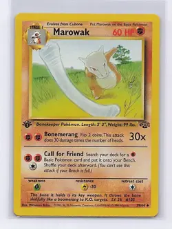Marowak 39/64 Uncommon Jungle Pokemon 1st Edition Lightly Played - Image 1