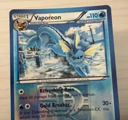 Pokemon TCG Vaporeon Plasma Freeze 25/116 Reverse Holo Uncommon - Image 2
