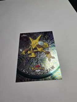 1999 Pokemon Topps Chrome #65 Alakazam Foil Animation NM+ - Image 2
